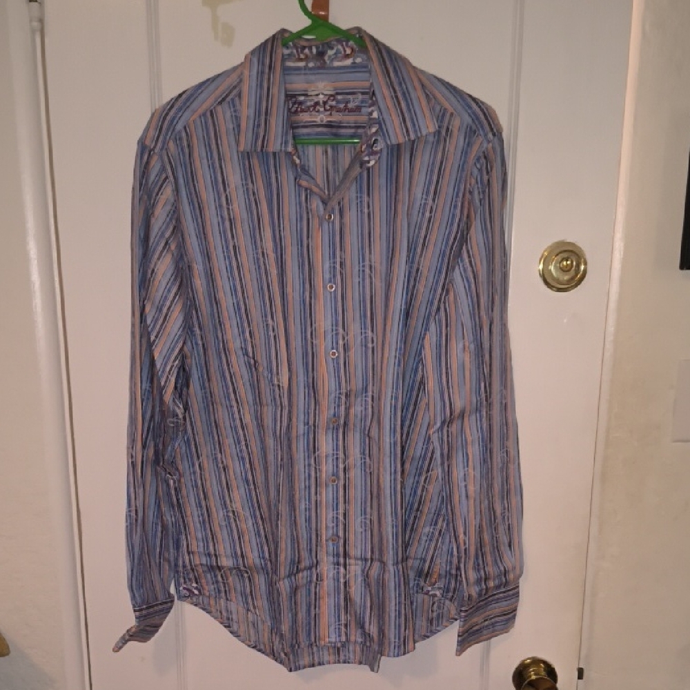 Robert Graham | Blue and Pink Striped Button-Down Shirt